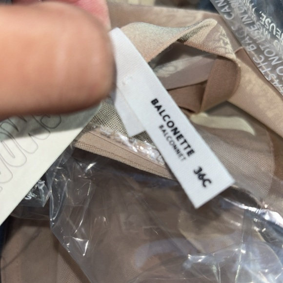 NWT Smoothez by Aerie Women's Balconette Sheer Mesh Unlined Bra Beige - Picture 3 of 4